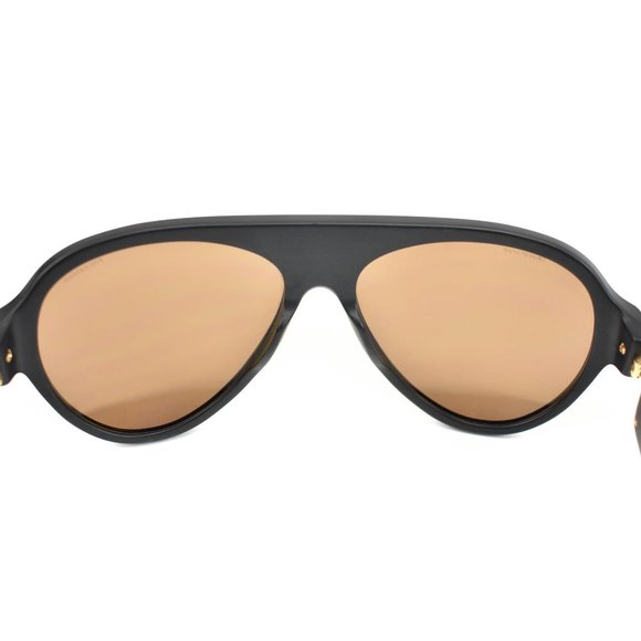 VERSACE: Matte Black, "Medusa" Logo Mirrored, Polarized Sunglasses (po) - Picture 8 of 11